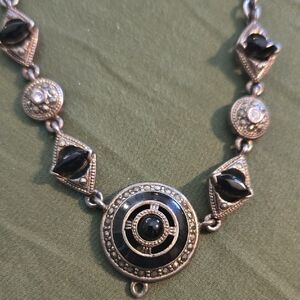 Elegant Black and Silver Necklace